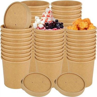 Recipientes de sopa de papel Kraft